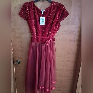 NWT Seechless Big Girls Short Sleeve Cap Sleeve a-Line Dress (Size: 20.5; Plus)